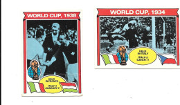 EG37 - TOPPS CARDS 1976 - WORLD CUP WINNERS -  ITALIE 1934 - 1938 (pliure En Bas) - Trading Cards