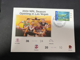 4-3-2024 (2 Y 7) Australia - NRL 2024 Season Begin In Las Vegas (Sea Eagles, Rabbitohs, Roosters & Broncos) - Brieven En Documenten