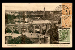 LUXEMBOURG - VILLE - LA PASSERELLE DU PONT ADOLPHE - CARTE TIMBREE ET OBLITEREE - Luxembourg - Ville