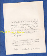 Faire Part De Mariage - 1896 - BAZEILLES Château De La Moncelle - Comte Jean De VIRY Officier & Marguerite De MONTFORT - Mariage