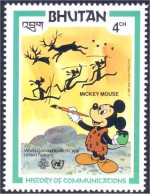 192 Disney Bhutan Mickey Peintures Rupestres Stone Wall Paintings MNH ** Neuf SC (BHU-52a) - Bhutan