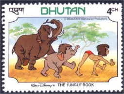 192 Disney Bhutan Jungle Elephant Elefant Elefante Elephants Norsu MNH ** Neuf SC (BHU-35a) - Eléphants