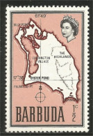 178 Barbuda Carte Map MNH ** Neuf SC (BBU-7) - Géographie