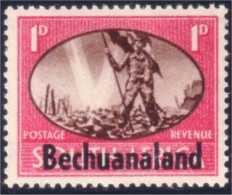 184 Bechuanaland Overprint Surcharge 1d South Africa MH * Neuf CH (BEC-17) - 1885-1964 Herrschaft Von Bechuanaland
