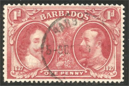 176 Barbados 1927 Charles I George V Settlement Cocotier Coconut Trees (BBA-129) - Barbados (...-1966)