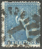 176 Barbados Britannia 1p Blue Perf 14 (BBA-120) - Barbados (...-1966)