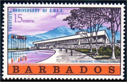 176 Barbados United Nations Building Anniversary E.C.L.A MNH ** Neuf SC (BBA-12c) - ONU