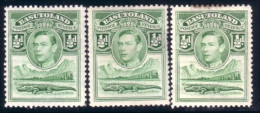 170 Basutoland Trois Three 1/2d Vert Green MH * Neuf CH (BAS-53) - 1933-1964 Kolonie Van De Kroon