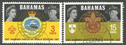 164 Bahamas 1967 Scout Jubilee Baden Powell Bateau Ship Armoiries Coat Arms (BAH-199) - Used Stamps