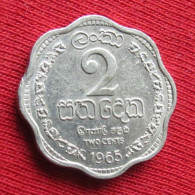 Sri Lanka Ceylon 2 Cents 1965 KM# 128 Lt 115 *VT Ceylan Ceilan - Sri Lanka (Ceylon)