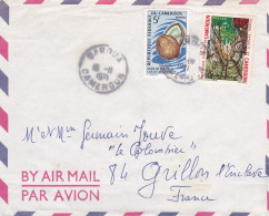 CAMEROUN--1971--Lettre De GAROUA  à GRILLON -84 (France).. Timbres (noix De Coco,pont De Liane)  ..cachet - Kamerun (1960-...)