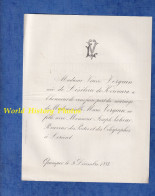 Faire Part De Mariage - 1884 - QUIMPER - Mademoiselle Marie VERGUIN Et Joseph LOHEAC Receveur Des Postes Et Télégraphes - Hochzeit