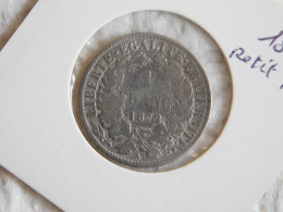 France 1 Franc 1872 A (630) Argent Silver - 1 Franc