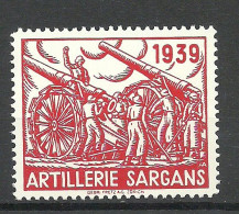 SCHWEIZ Switzerland 1939 Soldatenmarke Artillerie Sargans MNH Military - Viñetas