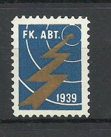 SCHWEIZ Switzerland 1939 Soldatenmarke FK. ABT. (*) Military - Vignetten