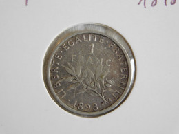 France 1 Franc 1898 SEMEUSE (633) Argent Silver - 1 Franc