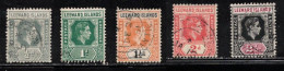 LEEWARD ISLANDS Scott # 120-4 Used - KGVI - Leeward  Islands