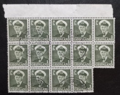 Greenland Block Used Postmark Stamps 1950 - Bloques