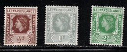 LEEWARD ISLANDS Scott # 133-5 MH - QEII - Leeward  Islands