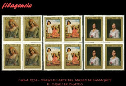 CUBA. BLOQUES DE CUATRO. 1974-02 OBRAS DE ARTE DEL MUSEO DE CAMAGÜEY - Nuevos