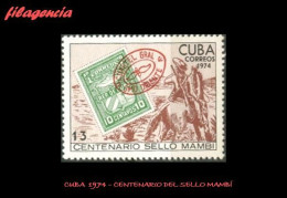 CUBA MINT. 1974-23 CENTENARIO DEL SELLO MAMBÍ - Unused Stamps