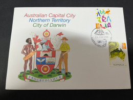 4-3-2024 (2 Y 9) Australia Post 2 Different "Concession" Stamps (city Of Darwin Postmark NT) - Covers & Documents