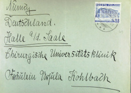 Polen: Brief Mit POLSKA 55 Gr Ivom 19.5.19?? Aus POZNAN  Nach Halle /Saale  - Lettres & Documents