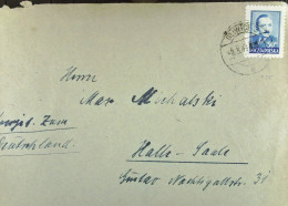 Polen: Brief Mit POLSKA 30 Zt  Vom 9.3.1949 Aus GLIWICE Nach Halle/Saale - Lettres & Documents