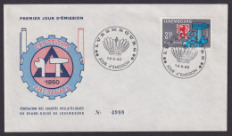 Europa Luxemburg Brief 622 Handwerk Ausstellung Als FDC 14.6.1960 KatWert 9,00 - Storia Postale