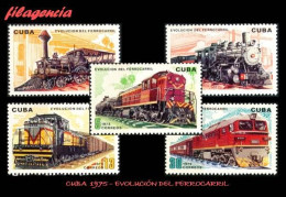 CUBA MINT. 1975-21 EVOLUCIÓN DEL FERROCARRIL. LOCOMOTORAS - Nuevos