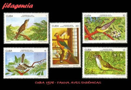 CUBA MINT. 1978-05 FAUNA. AVES ENDÉMICAS - Nuevos
