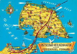 73813722 Heiligenhafen Ostseebad Gebietskarte Mit Insel Fehmarn Heiligenhafen Os - Heiligenhafen