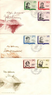 Poland 1969 Polish Writers ,set 3 First Day Covers - FDC