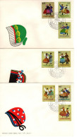 Poland 1969 Regionl Costumes,set 3 First Day Covers - FDC