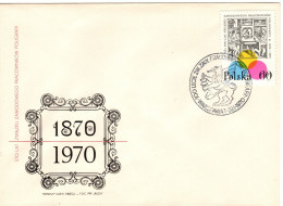 Poland 1970 Centenary Of Printer Trade Union, First Day Cover - FDC