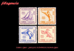 CUBA MINT. 1960-08 JUEGOS OLÍMPICOS ROMA 1960 - Unused Stamps