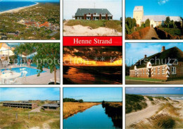 73151596 Henne Strand Hotel Ferienhaus Hallenbad Kanal Duenen Fliegeraufnahme  - Dänemark