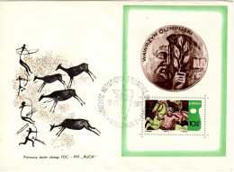 Poland 1970 Olympic Academy Minisheet, First Day Cover - FDC
