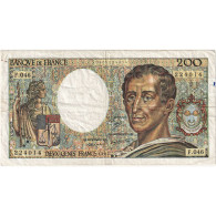 France, 200 Francs, Montesquieu, 1987, F.046, TB+, Fayette:70.7, KM:155b - 200 F 1981-1994 ''Montesquieu''