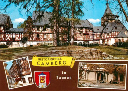 73149013 Camberg Bad Amthof Obertor Fachwerkhaeuser Alter Brunnen Wappen Camberg - Bad Camberg