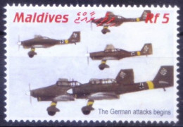 Maldives 2001 MNH, German Attacks Begins 2nd World War - WW2