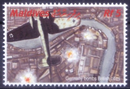 Maldives 2001 MNH, Germany Bombs British Cities 2nd World War - WW2