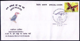 Narcondam Hornbill, Birds, Save Wildlife, India Special Cover - Cuculi, Turaco