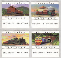 Thailand 1997, Train, Set Of 4v, MNH** - Trains