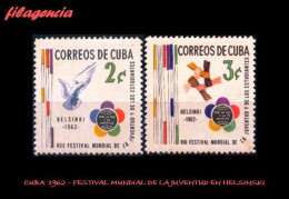 CUBA MINT. 1962-11 FESTIVAL MUNDIAL DE LA JUVENTUD EN HELSINKI - Neufs