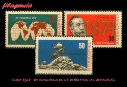 CUBA MINT. 1964-07 XV CONGRESO DE LA UNIÓN POSTAL UNIVERSAL - Ongebruikt