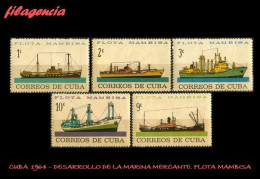 CUBA MINT. 1964-09 DESARROLLO DE LA MARINA MERCANTE. FLOTA MAMBISA - Ongebruikt