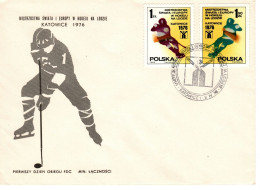 Poland 1976 Ice Hockey Championship First Day Cover - FDC