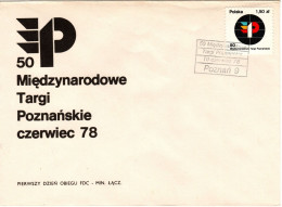 Poland 1978 50th International Poznan Fair  First Day Cover - FDC