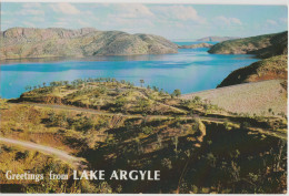 WESTERN AUSTRALIA WA View Of Lake Argyle KUNUNURRA Emu Souvenirs KNNRA17 Postcard C1970s - Otros & Sin Clasificación